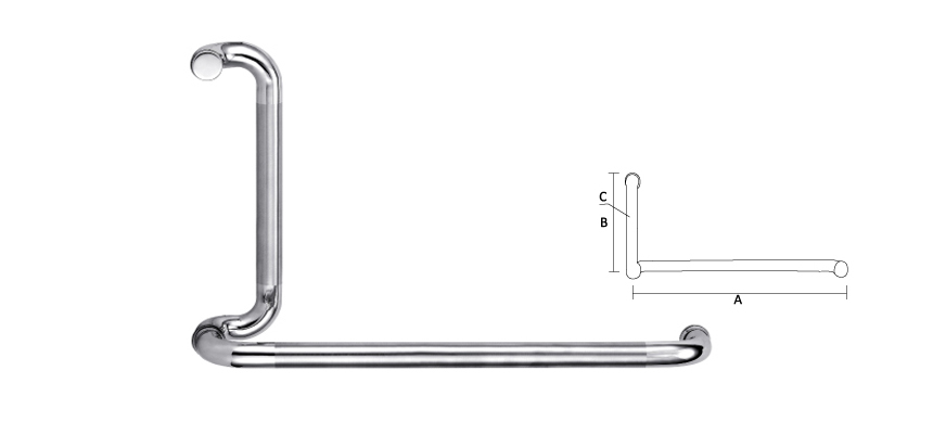 Glass Door handle,Stainless Steel/Shower handle